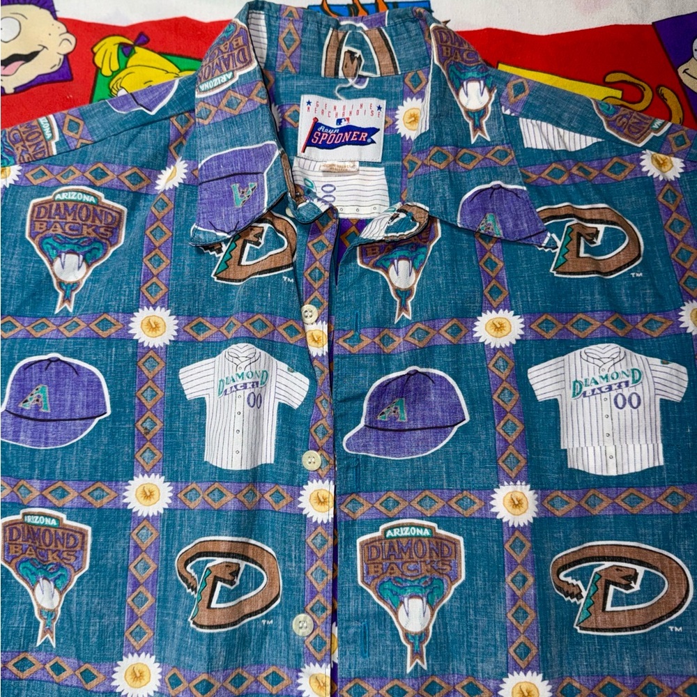 Vintage Reyn Spooner Arizona Diamondbacks Shirt Mens S Hawaiian MLB 1998